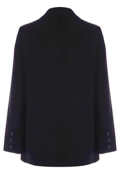 Womens Black Double Breasted Blazer