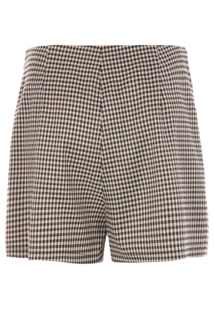 Womens Brown Check Mini Skort