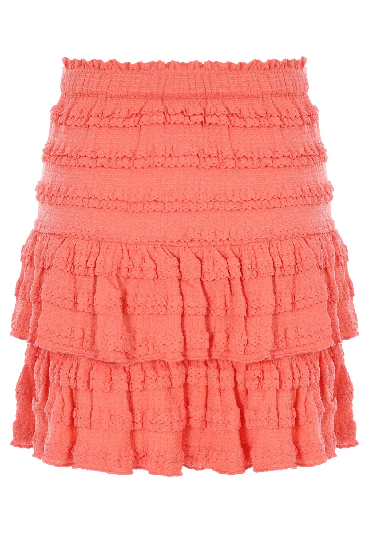 Older Girls Coral Textured Ra-Ra Skirt