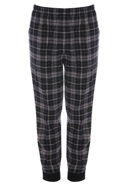 Mens Grey Check Woven Pyjama Set