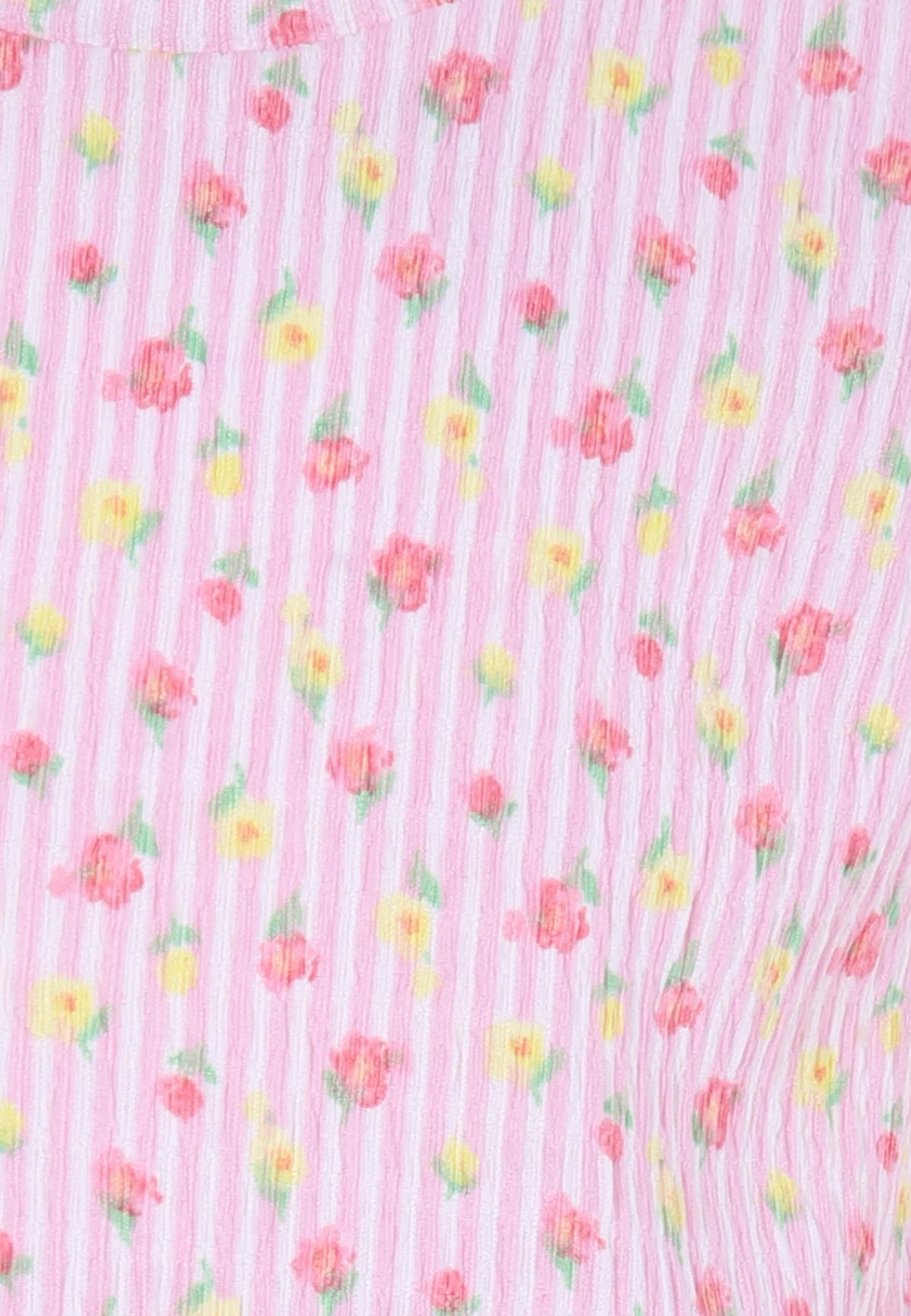 Younger Girls Pink Floral Print Top and Culottes Set