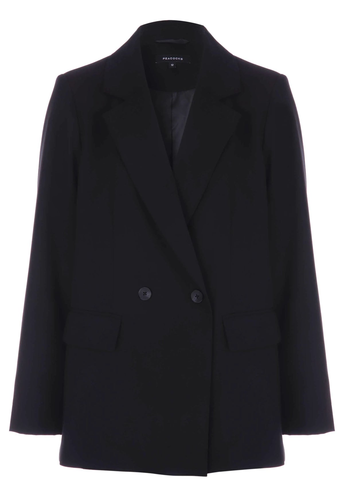Womens Black Double Breasted Blazer