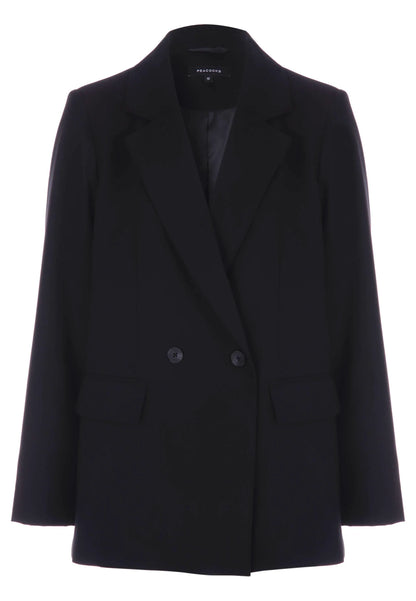 Womens Black Double Breasted Blazer