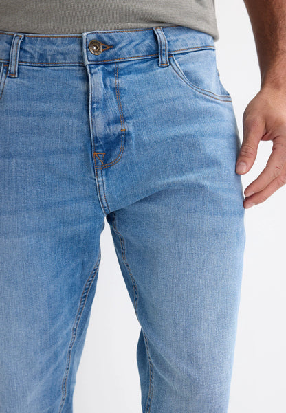Mens Blue Stretch Slim Jeans