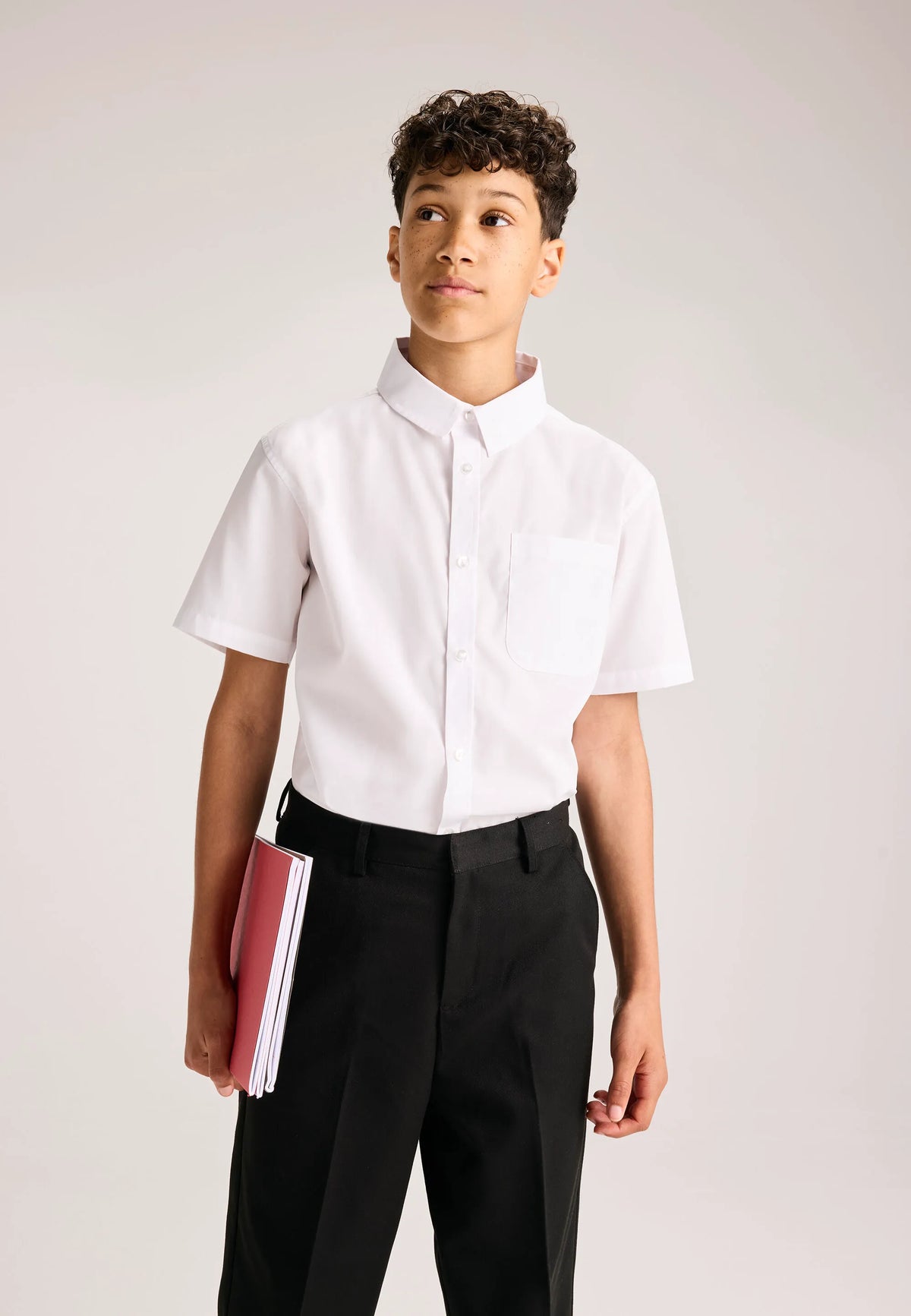 Older Boys Black Regular Fit School Trousers