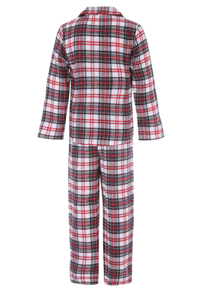 Unisex Kids Cream Check Print Cotton Family Pyjama Set