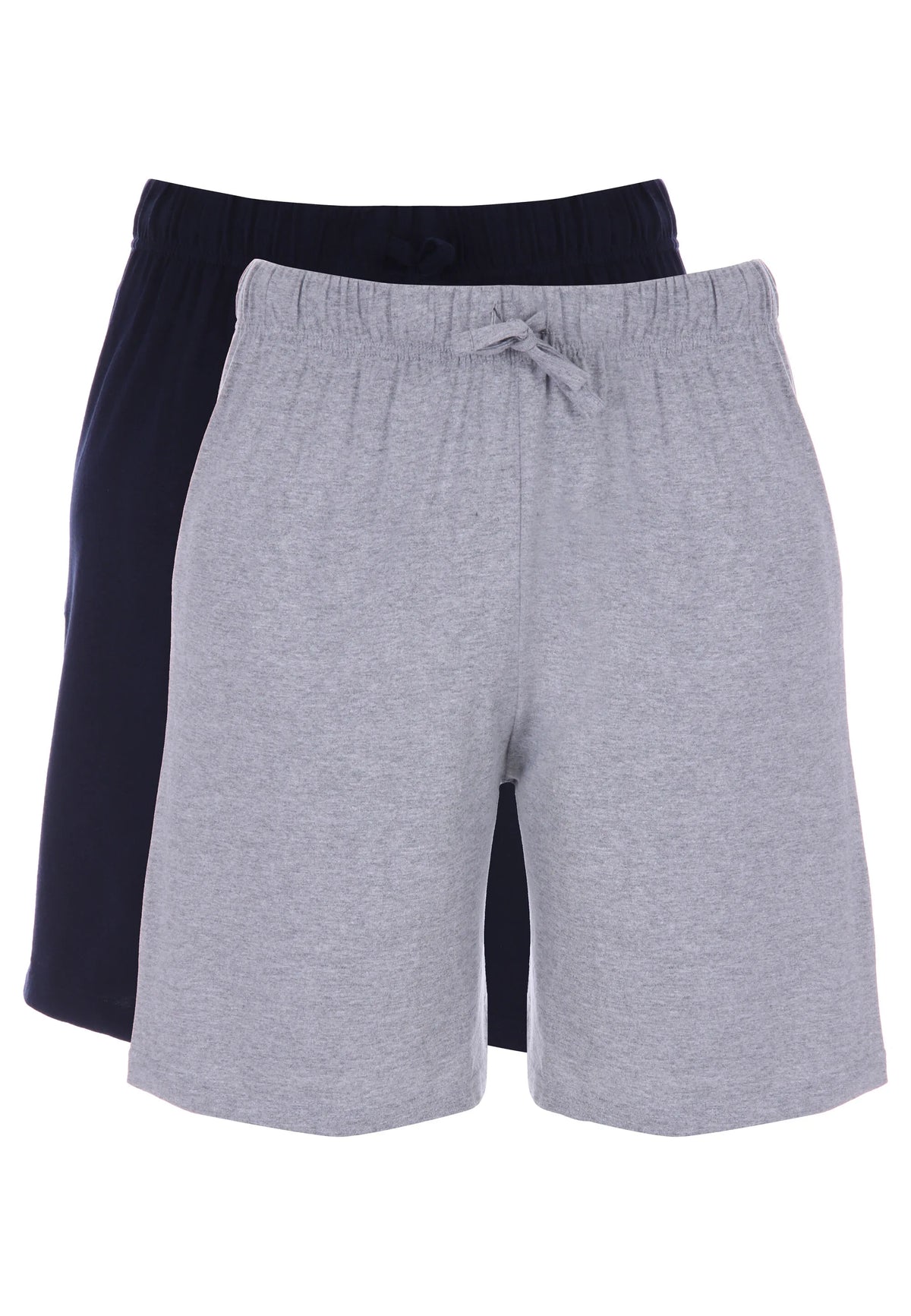 Mens 2pk Grey & Navy Jersey Shorts