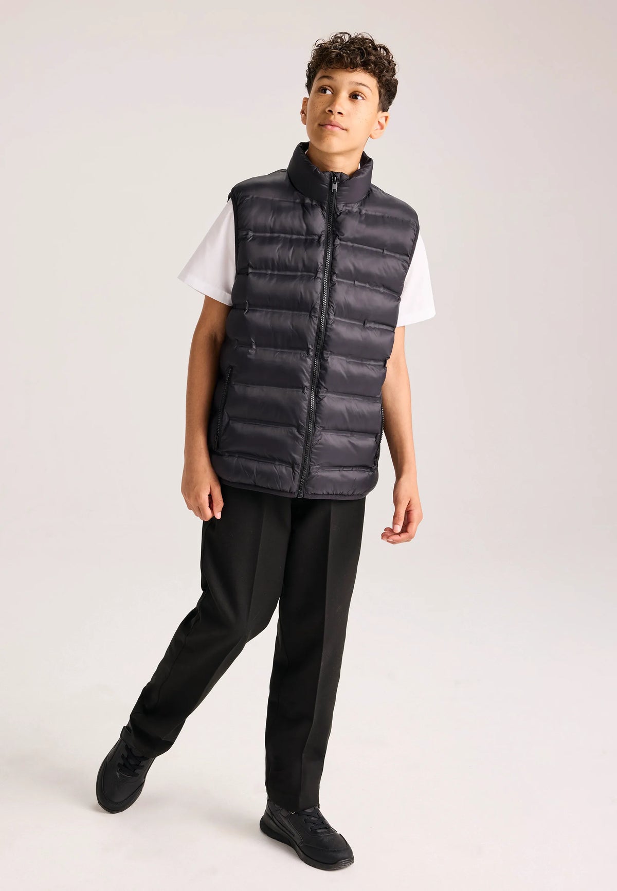 Boys Black Slim Fit School Trousers