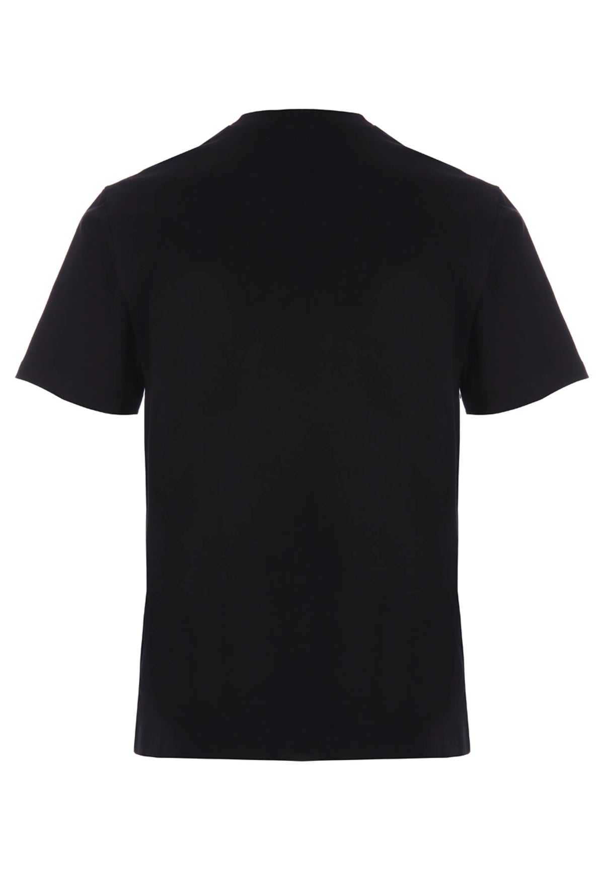Mens Black Plain Relaxed Fit Crew T-shirt