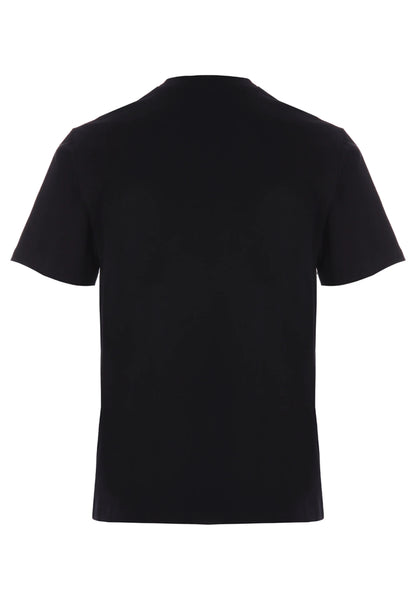 Mens Black Plain Relaxed Fit Crew T-shirt