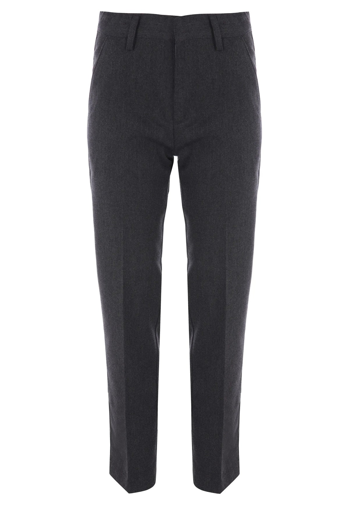 Boys Grey Slim Fit School Trousers