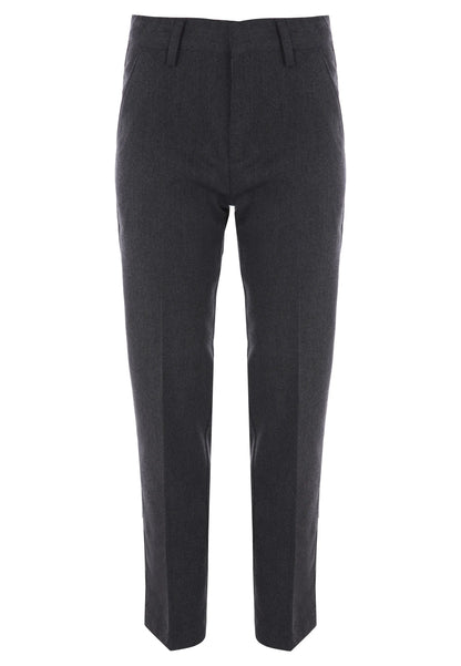Boys Grey Slim Fit School Trousers