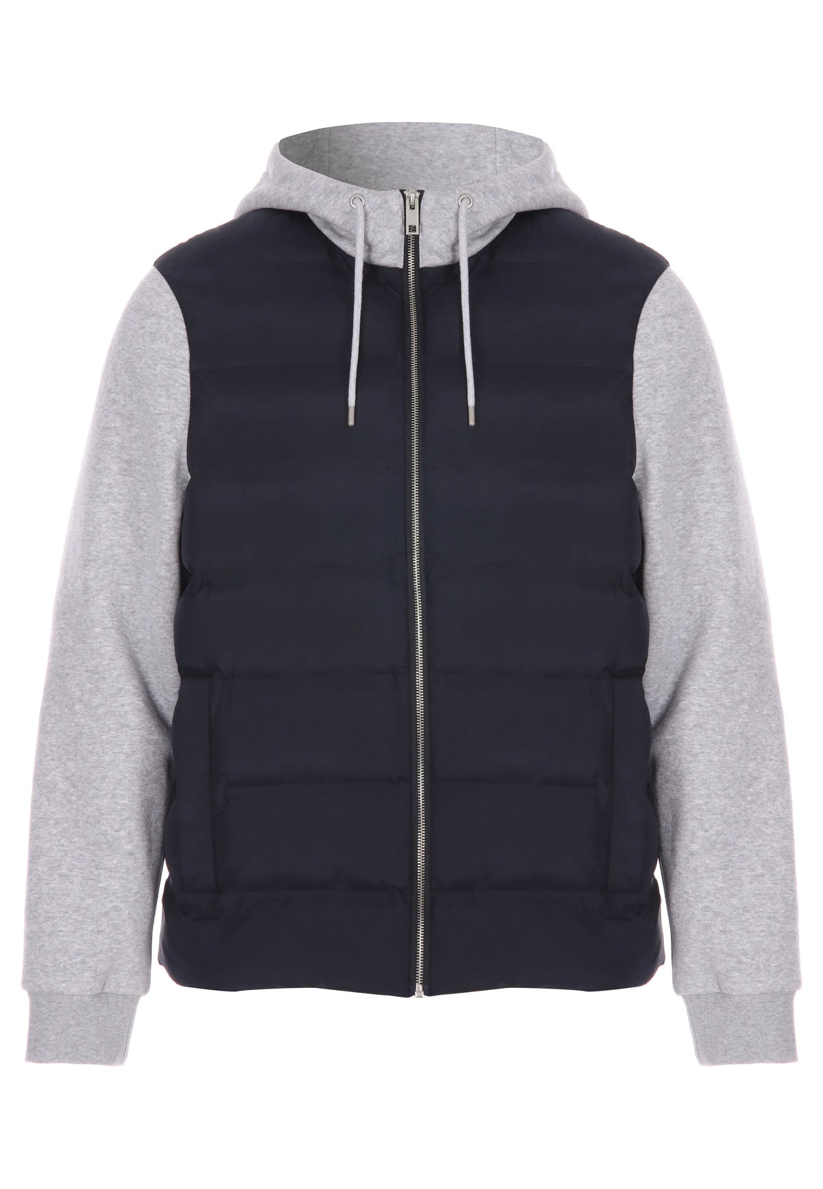 Mens Navy Gilet Hybrid Hooded Jacket
