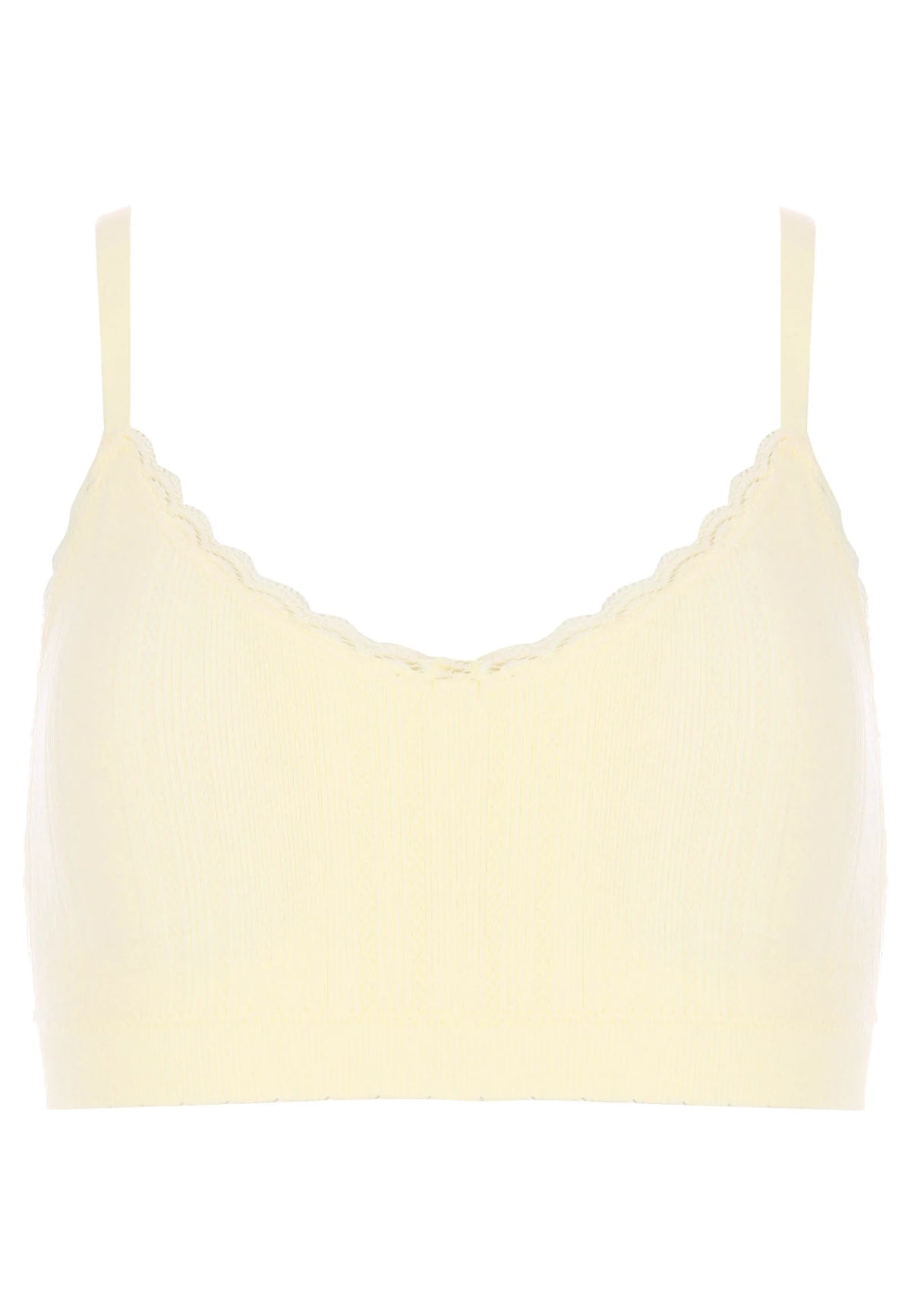 Older Girls Yellow Pointelle Comfort Bra