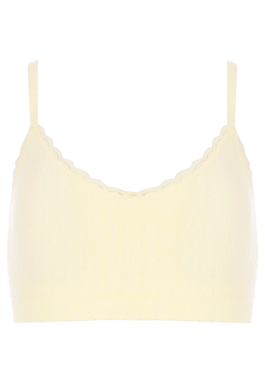 Older Girls Yellow Pointelle Comfort Bra
