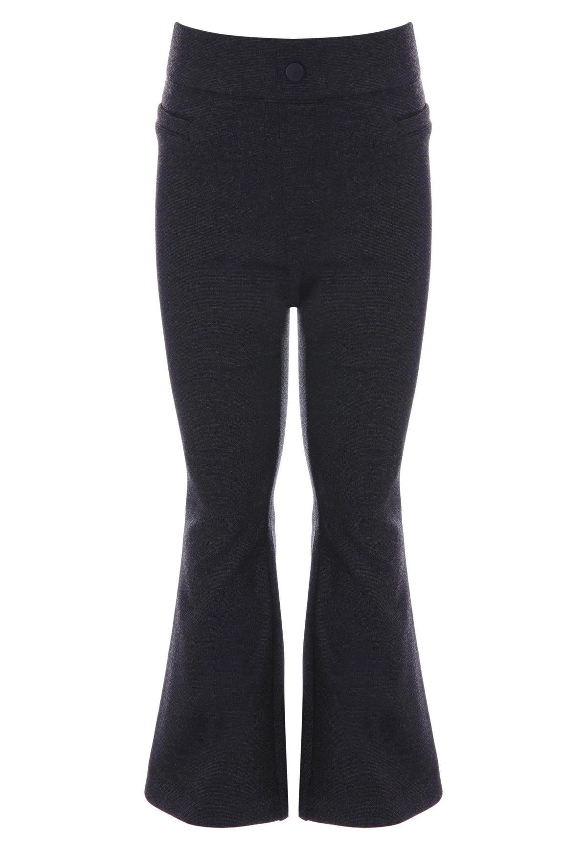 Girls Charcoal Grey Ponte School Bootcut Trousers