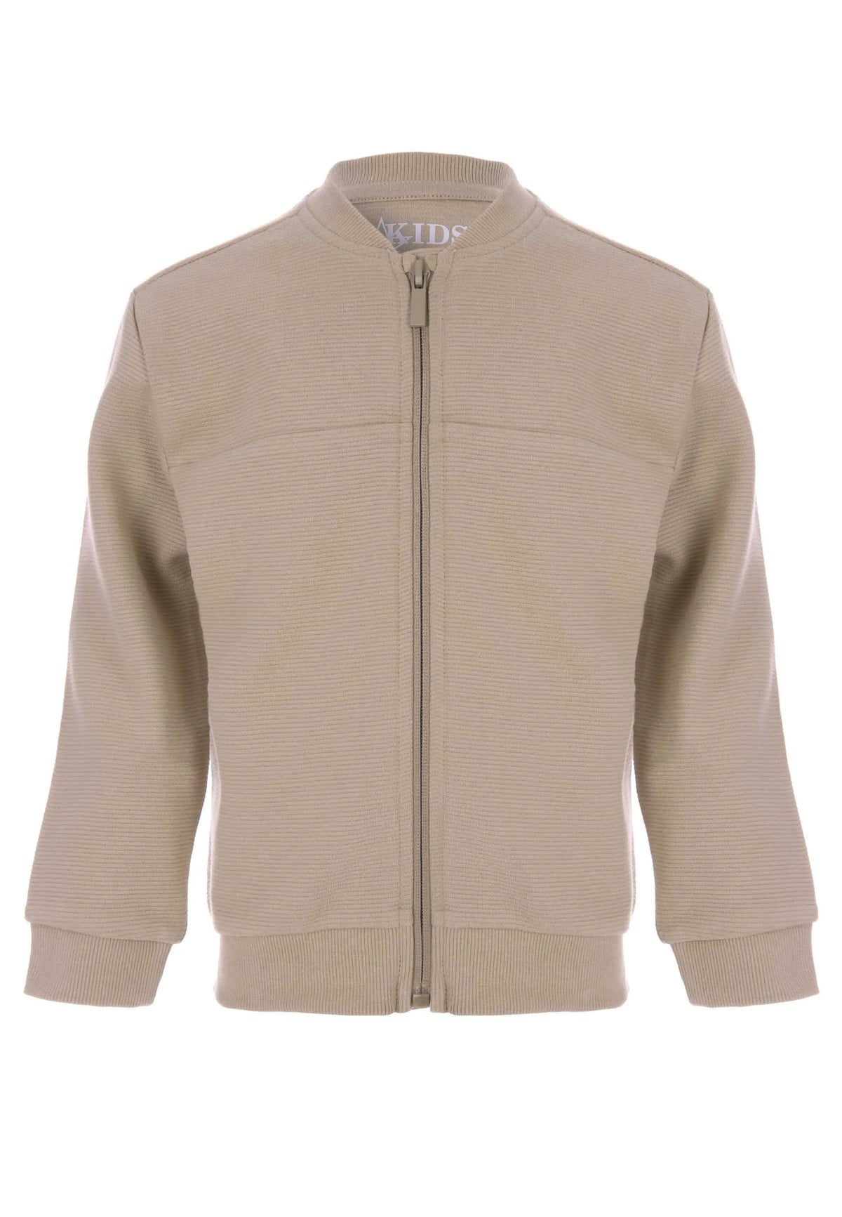 Younger Boys Stone Cotton Bomber Jacket