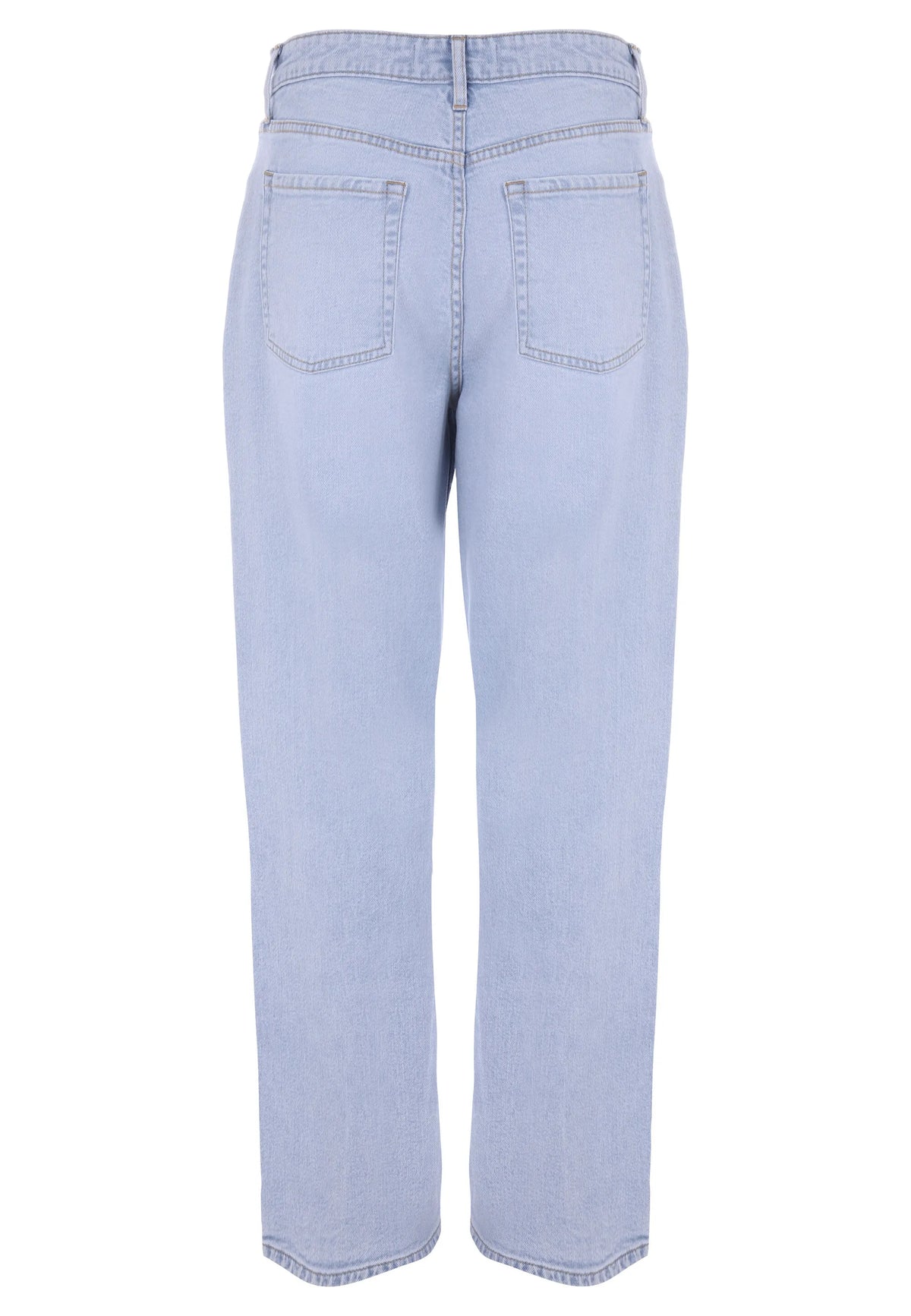 Womens Light Blue Wide Leg High Rise Jeans