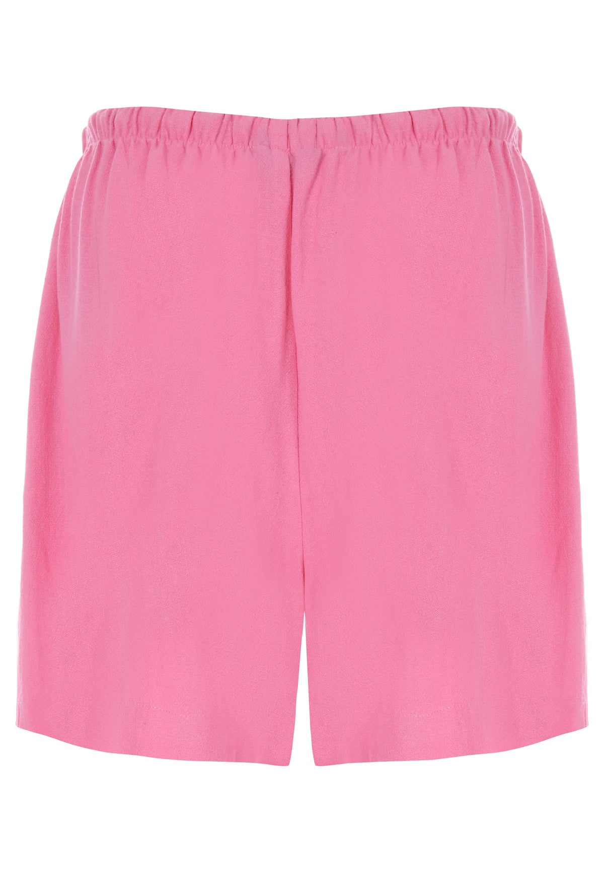 Womens Pink Linen Blend Drawstring Shorts