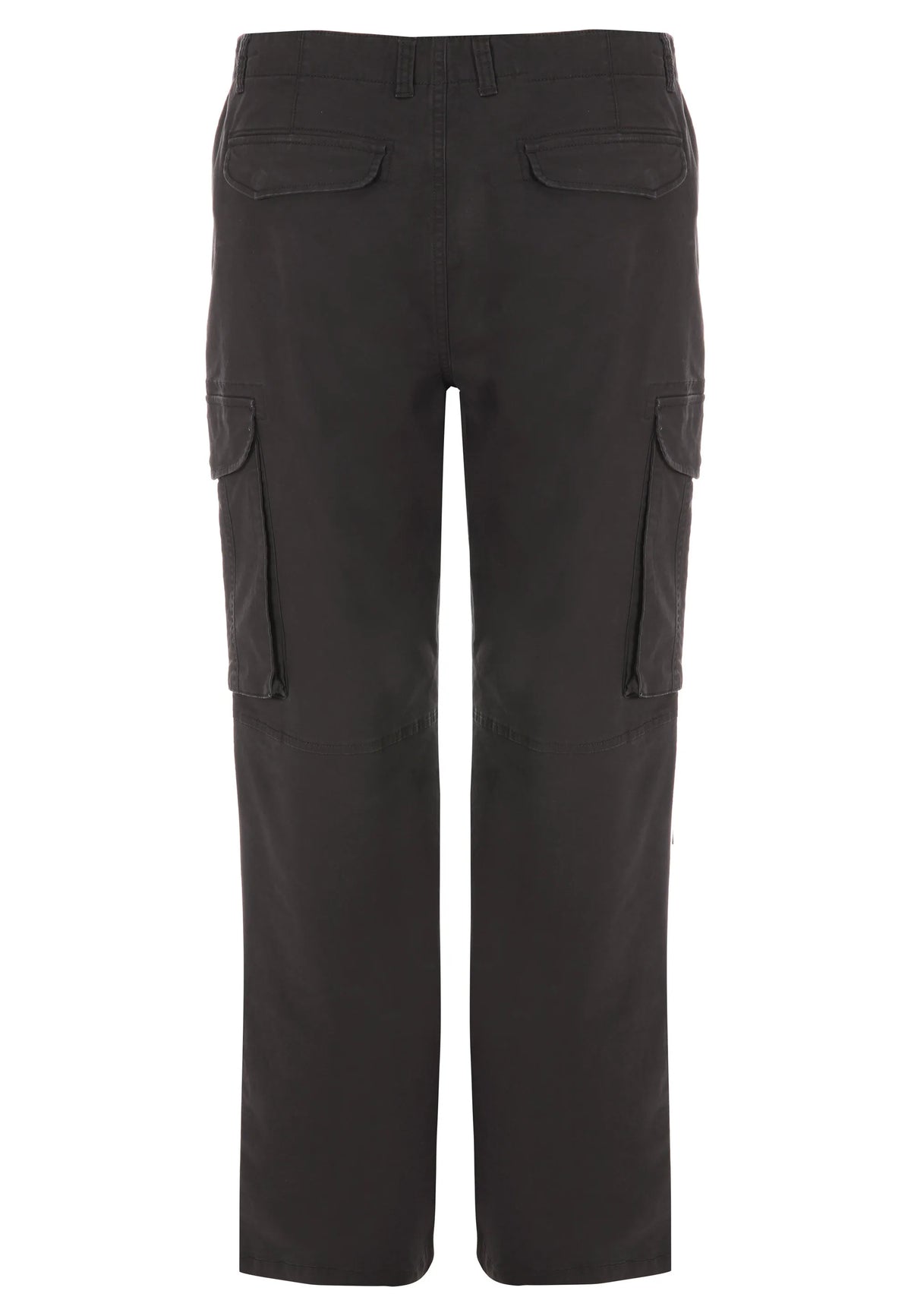 Mens Charcoal Cargo Relaxed Trousers