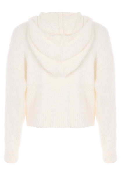 Older Girls Cream Knitted Hoodie