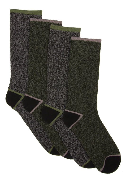 Mens 2pk Charcoal Cushioned Sole Boot Socks