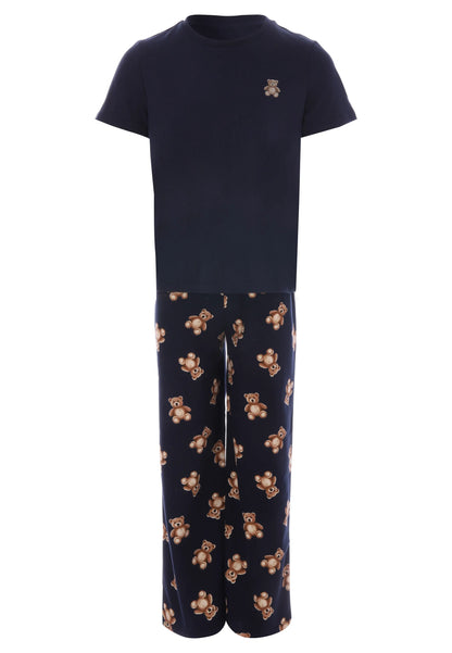 Boys Navy Bear Print Family Pyjama Set
