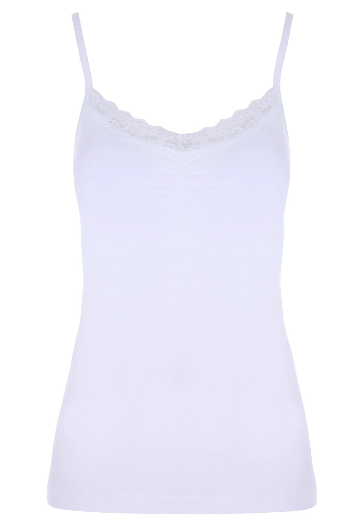 Womens White Seam Free Smoothing Cami Vest