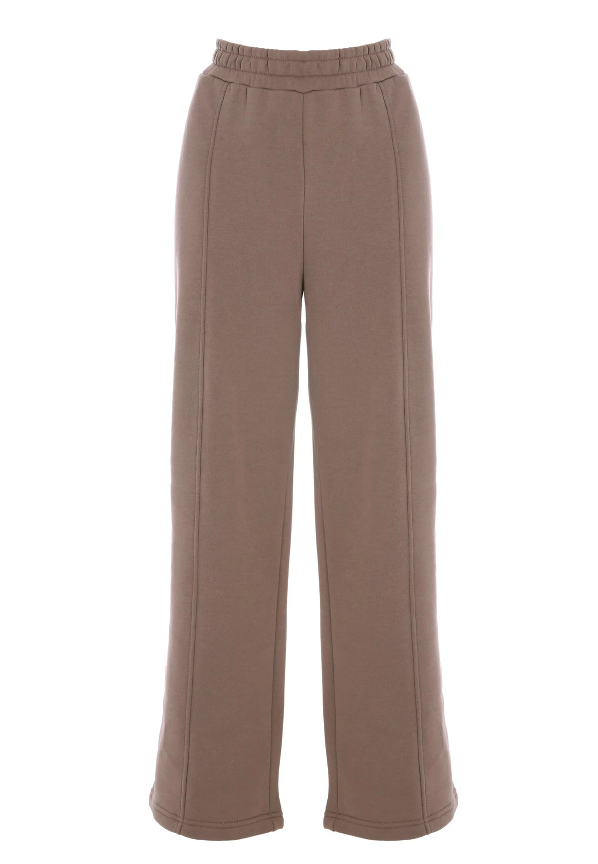 Womens Mocha Brown Wide Leg Joggers