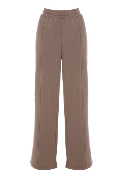 Womens Mocha Brown Wide Leg Joggers