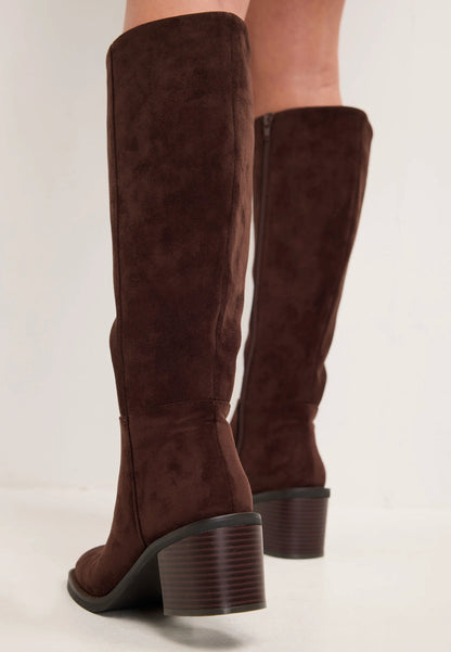 Womens Chocolate Brown Knee High Boots