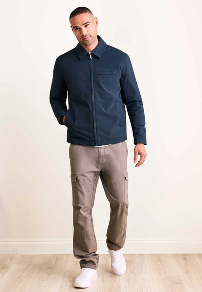 Mens Navy Lightly Padded Jacket