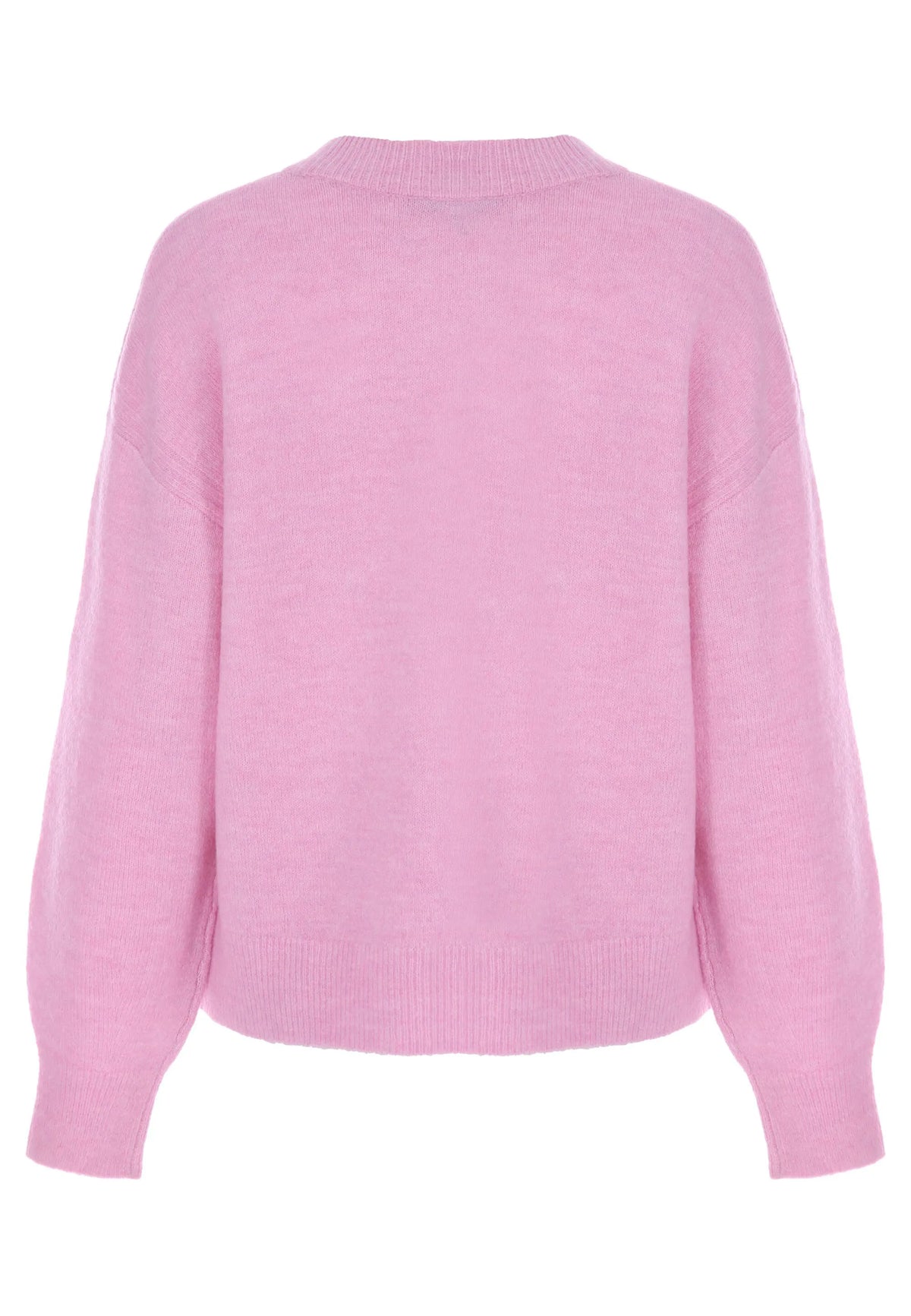 Womens Pink Relaxed Crew Neck Jumper