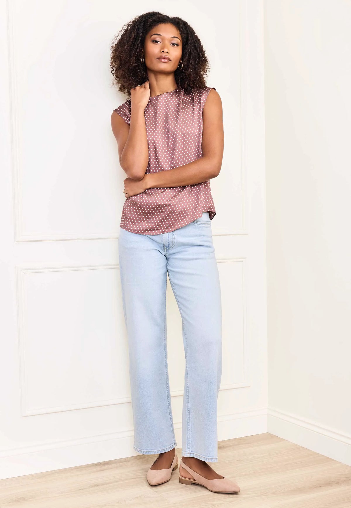 Womens Light Blue Wide Leg High Rise Jeans