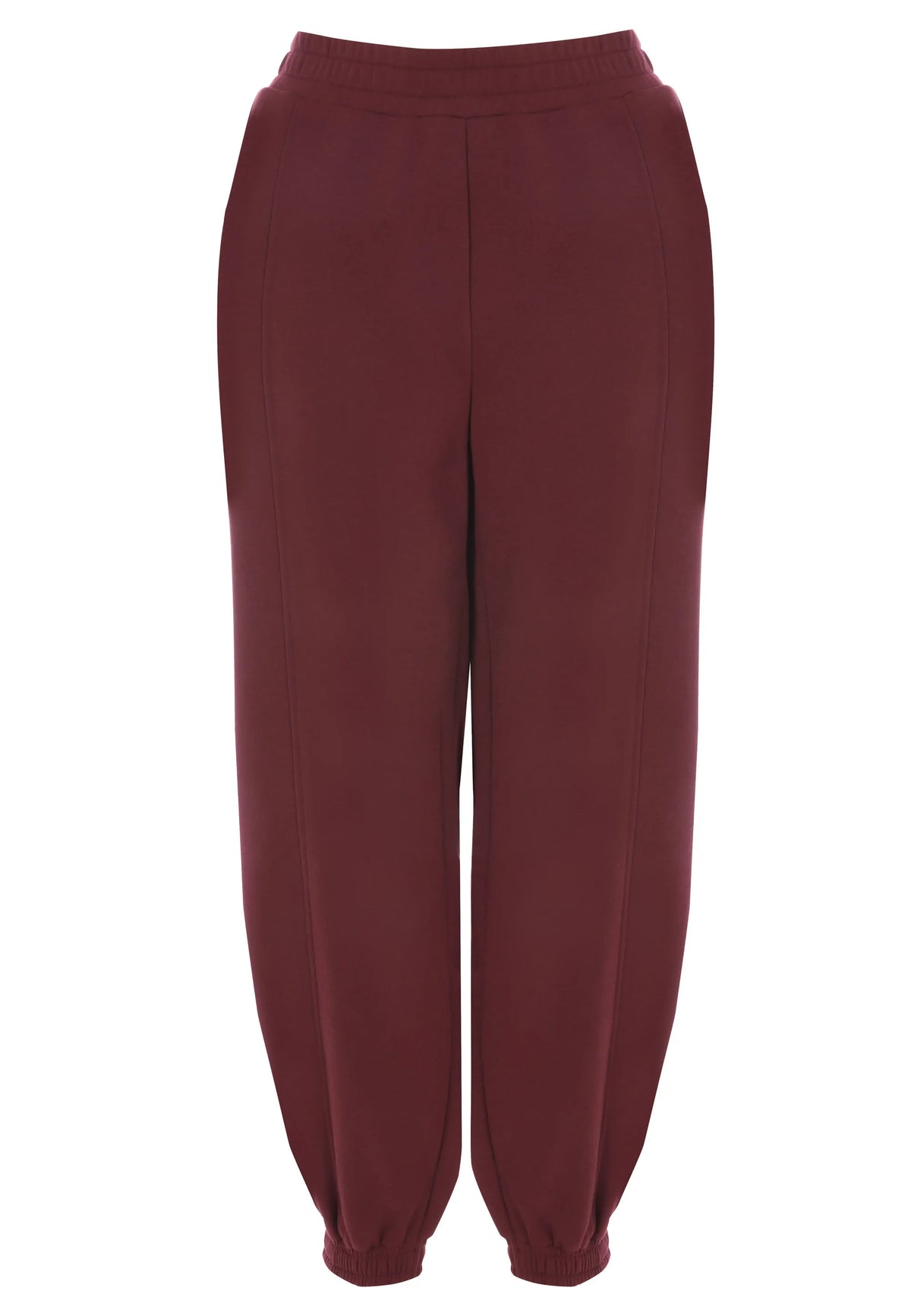 Womens Burgundy Balloon Joggers